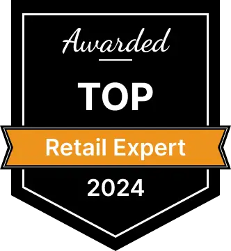 Badge for being a top retail expert in 2024
